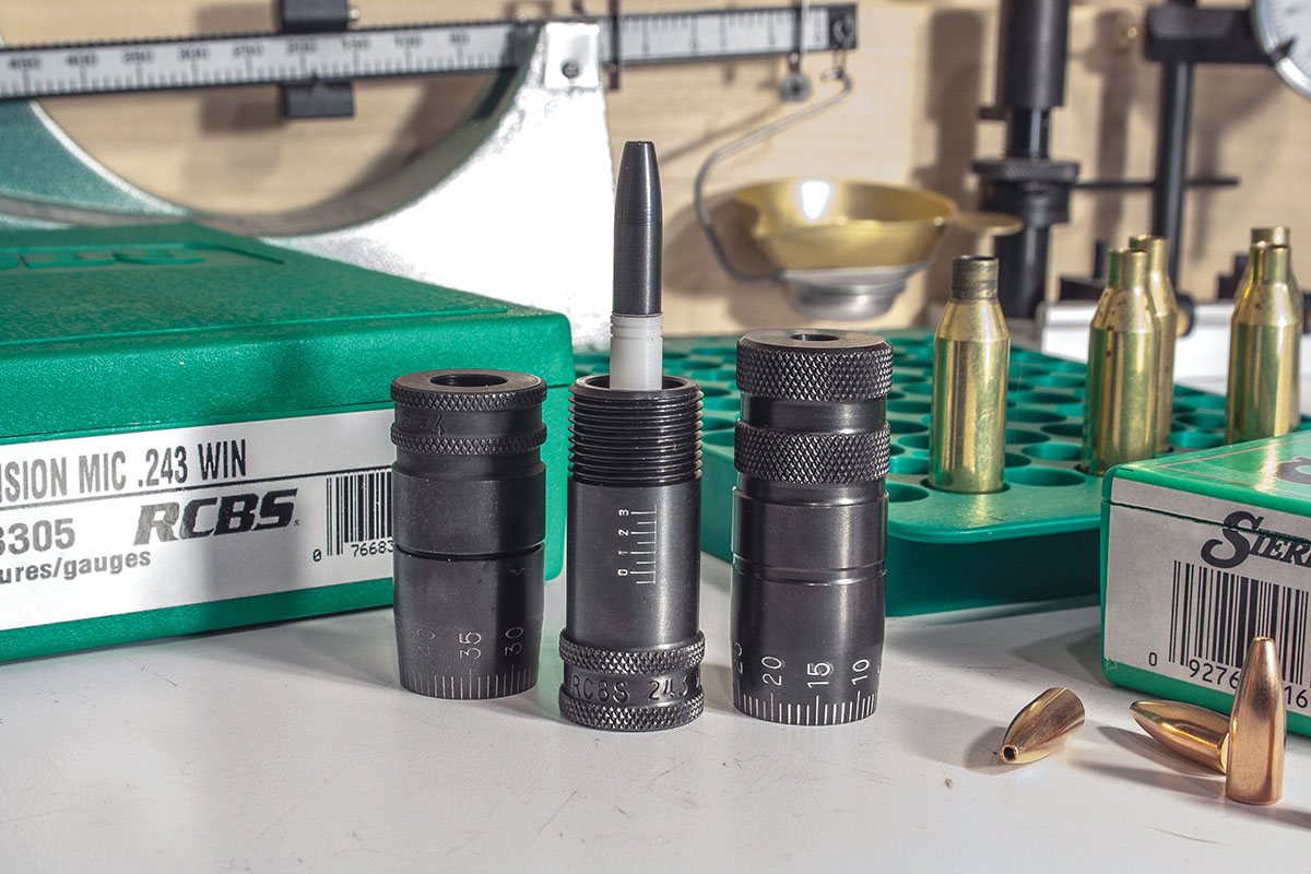 If a 243 Winchester seems sensitive to bullet seating depth, consider an RCBS Precision Mic. It will help you properly adjust for seating depth and account for headspace variations.